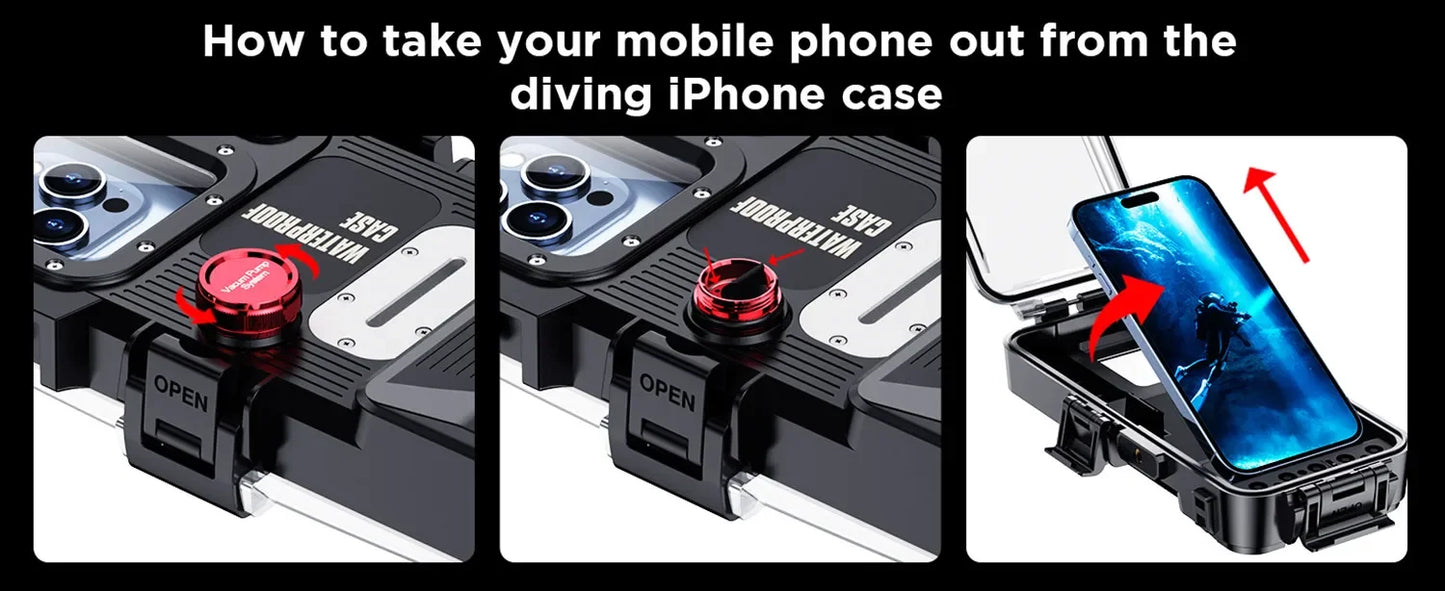 Professional Waterproof Depth for Diving Phone Case For iPhone