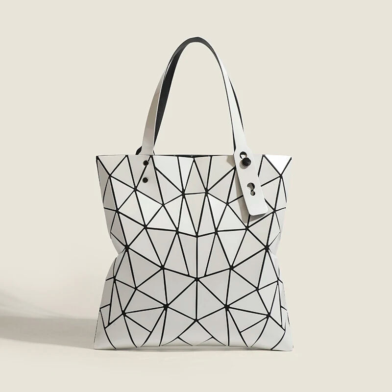 Lightweight Fashion Geometric Rhombus Bag Women's Shoulder Handbag Commuter Tote Bag Shopping Bag