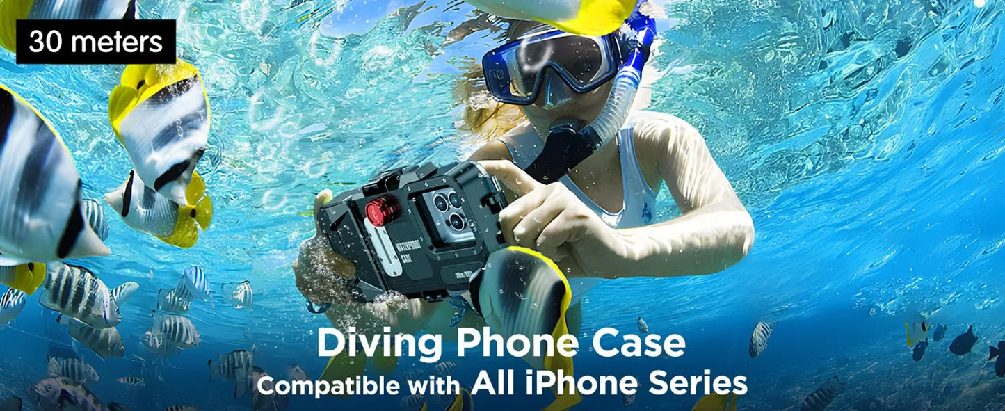 Professional Waterproof Depth for Diving Phone Case For iPhone