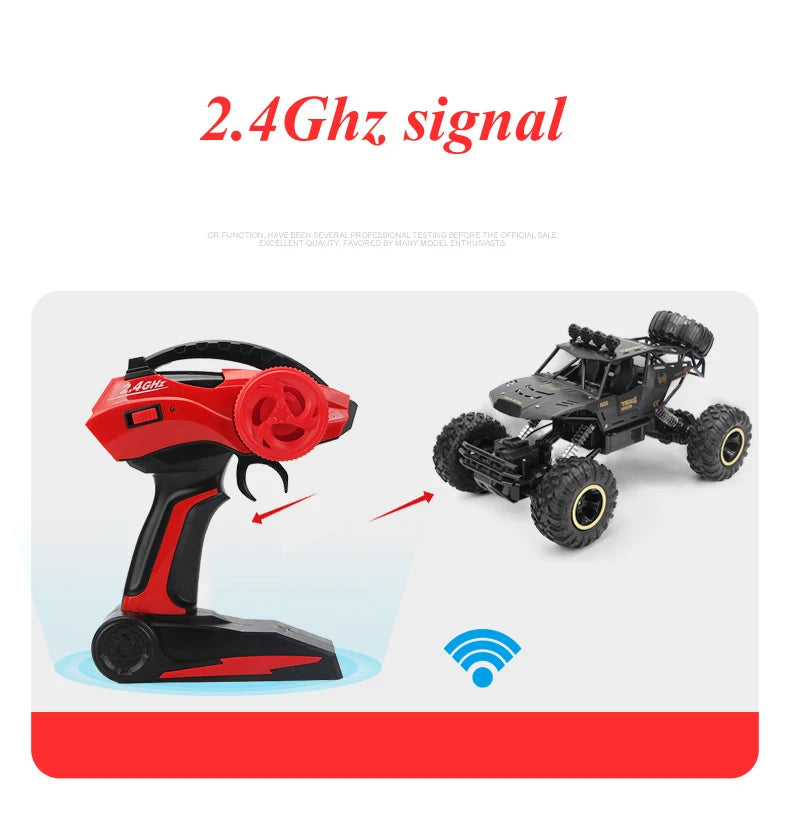 4WD RC Car with LED Lights – 2.4G Radio Remote Control Off-Road Buggy Trucks, Perfect for Boys' Toys and Kids' Gifts