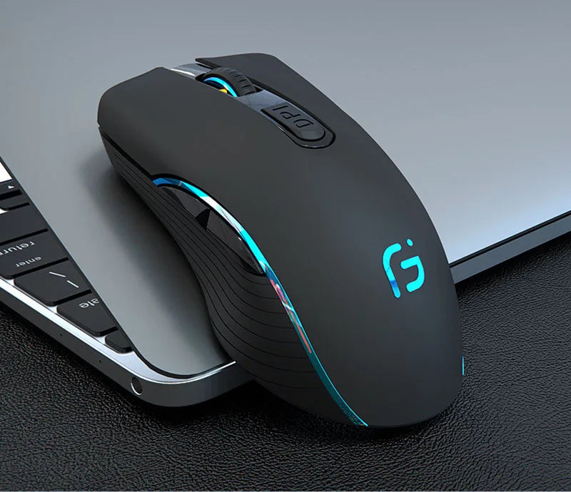 Rechargeable Computer Mouse Dual Mode Bluetooth+2.4Ghz Wireless USB Mouse 2400DPI Optical Gaming Mouse Gamer Mice for PC Laptop