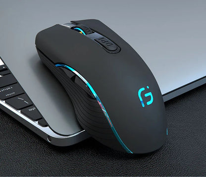 Rechargeable Computer Mouse Dual Mode Bluetooth+2.4Ghz Wireless USB Mouse 2400DPI Optical Gaming Mouse Gamer Mice for PC Laptop