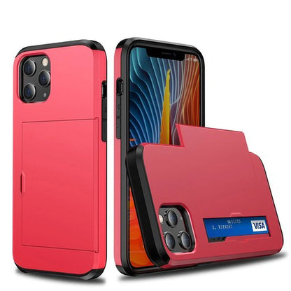 iK05 Case For iPhone: Luxury Drop Resistant Card Slot Wallet