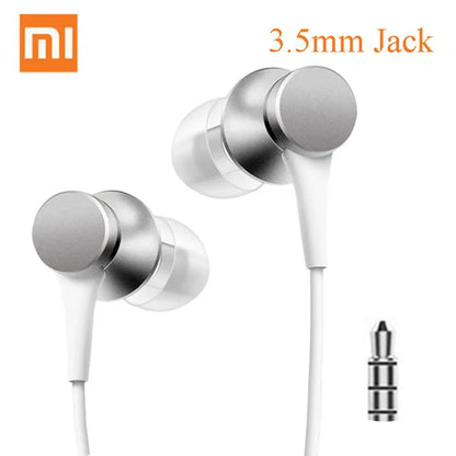 Original Xiaomi Piston 3 hörlurar bas trådad 3,5 mm in-ear sport hörlurar med mikrofon headset för telefon Xiaomi Samsung Huawei