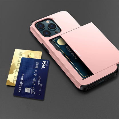 iK05 Case For iPhone: Luxury Drop Resistant Card Slot Wallet