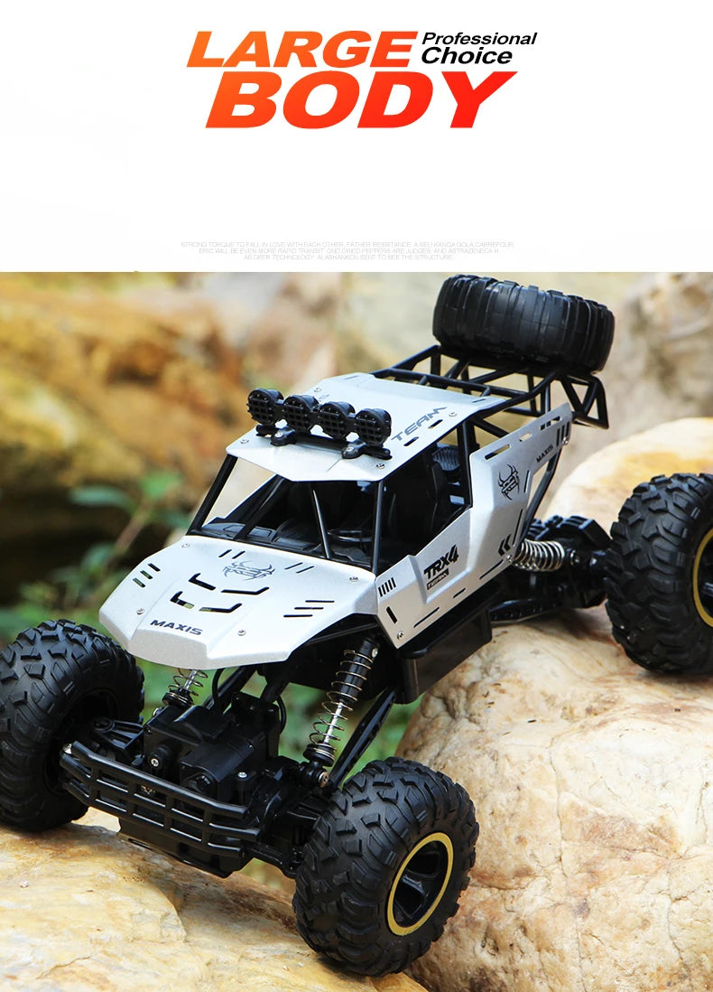 4WD RC Car with LED Lights – 2.4G Radio Remote Control Off-Road Buggy Trucks, Perfect for Boys' Toys and Kids' Gifts