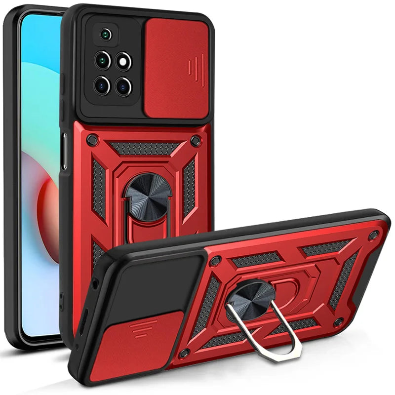 Red Camera Protection Phone Cover Shockproof Case For Xiaomi Redmi