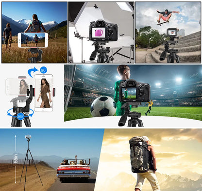 NA3560 telefonstativ 55-tums professionell videoinspelningskamera fotograferingsställ för Xiaomi HUAWEI iPhone Gopro med selfie-fjärrkontroll