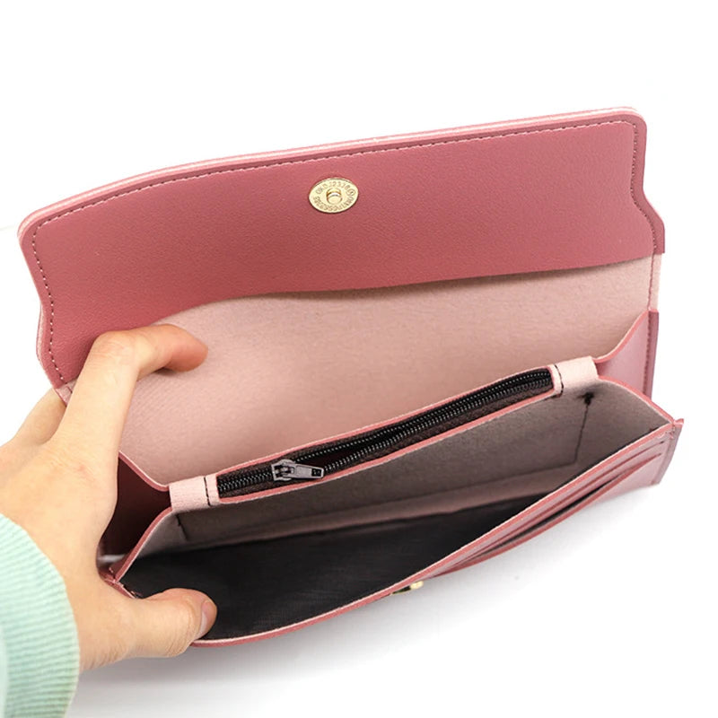 Women's Wallet - PU Leather Purse with Butterfly Design, Card Holder, Coin Pouch, Clutch, and Phone Pocket, Elegant Handbag for Ladies