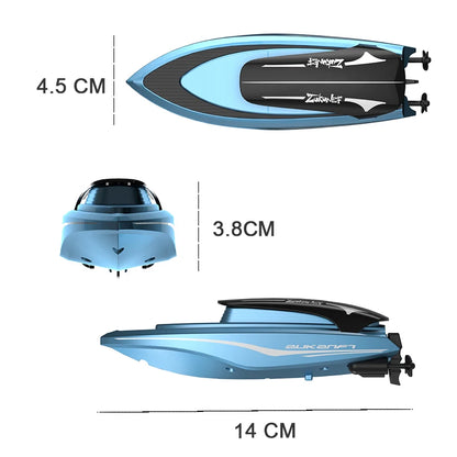 Mini RC Boats High Speed Racing Ship Remote Control  Speedboat Children Gift Outdoor Games Water Toys for Boys Childern Gift