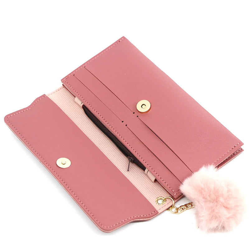 Women's Wallet - PU Leather Purse with Butterfly Design, Card Holder, Coin Pouch, Clutch, and Phone Pocket, Elegant Handbag for Ladies