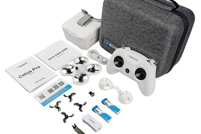 Cetus Pro FPV Kit - Indoor Racing Drone Toy with Frsky D8 Lite Radio 2 SE Transmitter, 5.8G 14DBI VR02 Goggles, and VTX (BNF/RTF Options)