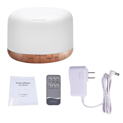 Air Humidifier & Essential Oil Diffuser – Ultrasonic Cool Mist Maker with LED Lamp, 300ML/500ML Capacity, Electric Aroma Diffuser