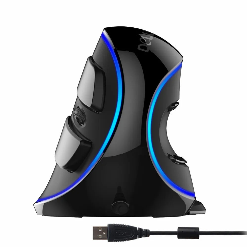 Delux M618 PLUS Ergonomics Vertical Gaming Mouse 6 knappar