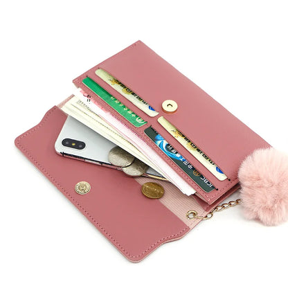 Women's Wallet - PU Leather Purse with Butterfly Design, Card Holder, Coin Pouch, Clutch, and Phone Pocket, Elegant Handbag for Ladies