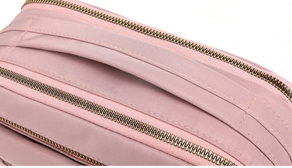 Kvinnor Vattentät Nylon Crossbody axelväskor Casual Reseväska med stor kapacitet Clutchväska Kvinnlig Enfärgad Handväska med flera fickor