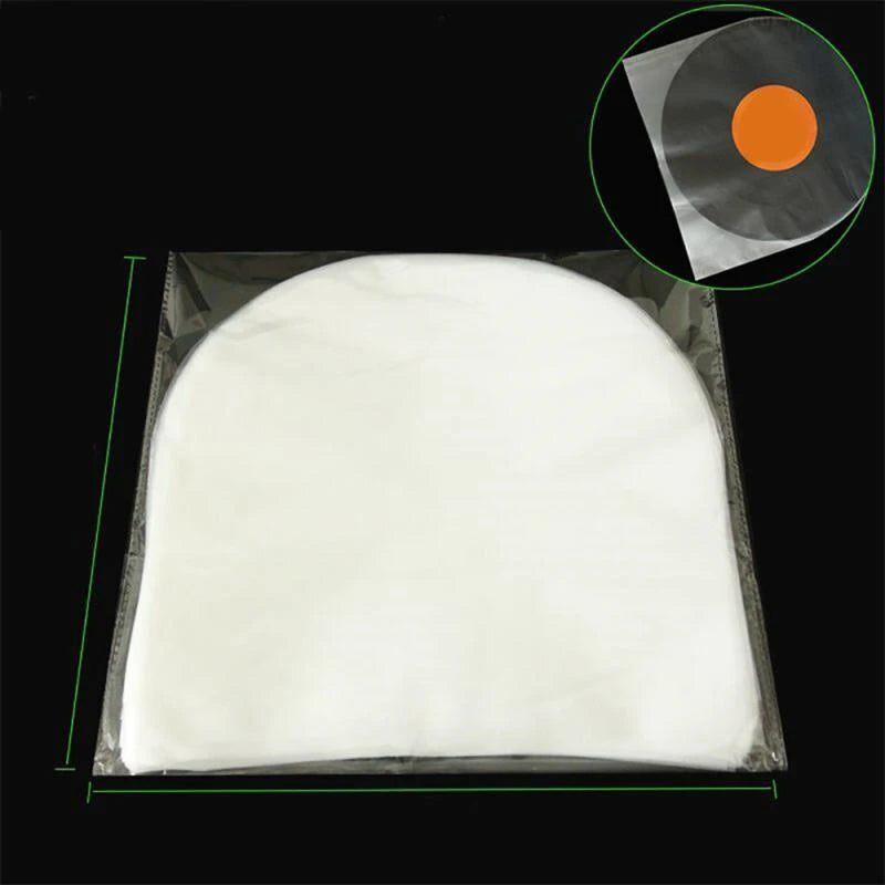 12 inch Vinyl Record Protecter LP Record Plastic Bags Anti-Static Record Sleeves Outer Inner Plastic Clear Cover Container 50PCS