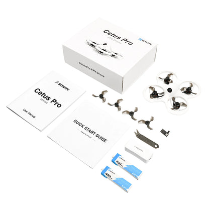 Cetus Pro FPV Kit - Includes VR02 Goggles, Literadio2 SE Transmitter, BT2.0 450mAh 1S Battery, Brushless Racing Drone Quadcopter