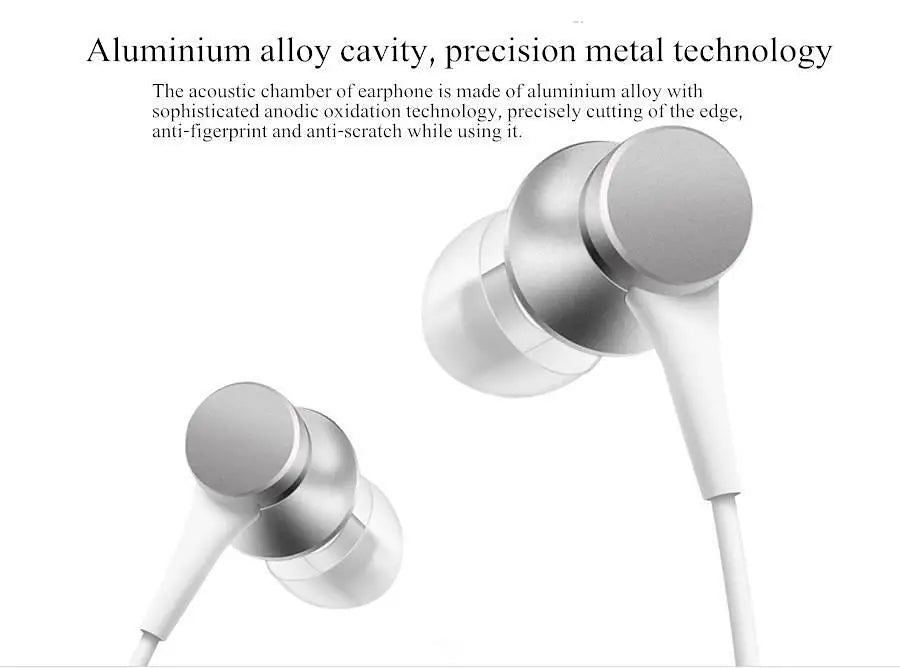 Original Xiaomi headset Mi Piston 3 In-Ear Fresh 3.5mm Wire Control Earphone Music Stereo Mic for Huawei Xiaomi Smartphone