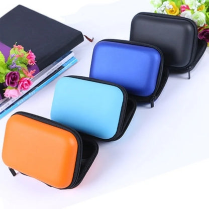 STONEGO Zipper Earphone Case Leather Earphone Storage Box Portable USB Cable Organizer Carrying Hard Bag for Coin Memory Card