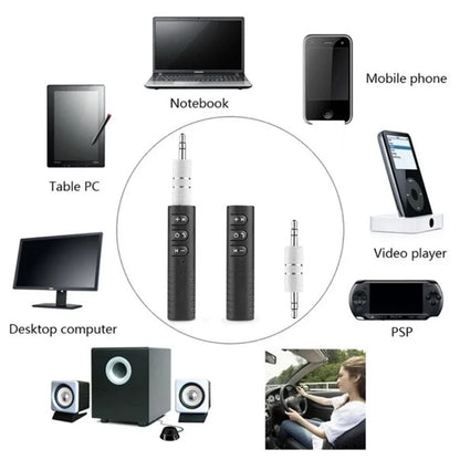 Car Bluetooth 5.0 Receiver 3.5mm 3.5 AUX Jack Stereo Music Audio Car Kit Transmitter Speaker Amplifier Wireless Adapter with Mic