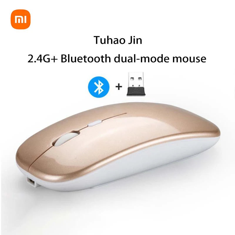 Xiaomi 2,4 GHz Bluetooth-mus Trådlös USB Uppladdningsbar Tystnad Ergonomi Dubbelmodell Mini