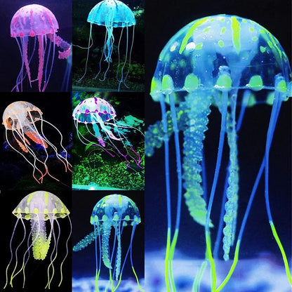 Artificial Glowing Jellyfish – Aquarium Decoration, Luminous Underwater Ornament for Fish Tank Landscape