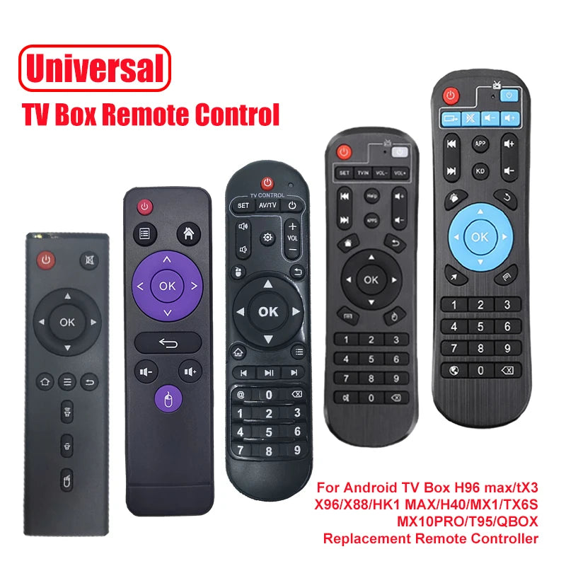 IR Remote Control For Android TV Box H96 max/tX3/X96/X88/HK1 MAX/H40/MX1/TX6S/MX10PRO/T95/QBOX Replacement Remote Controller