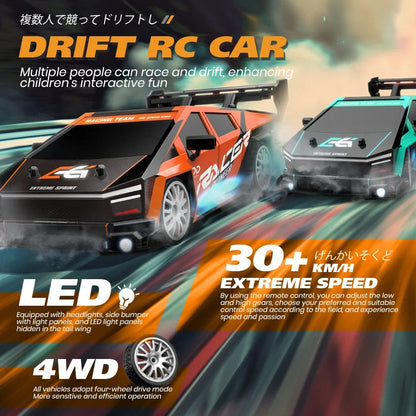 1:24 RC Drifting Car: 4WD, 30km/h, LED Lights, Gyro