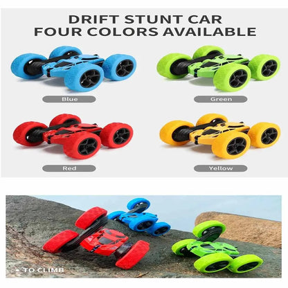 RC-stuntbil för barn – dubbelsidiga flip-fjärrkontrollbilar, 2,4G höghastighets, 360° rotation Drift Auto-leksaker, perfekt present till pojkar och flickor