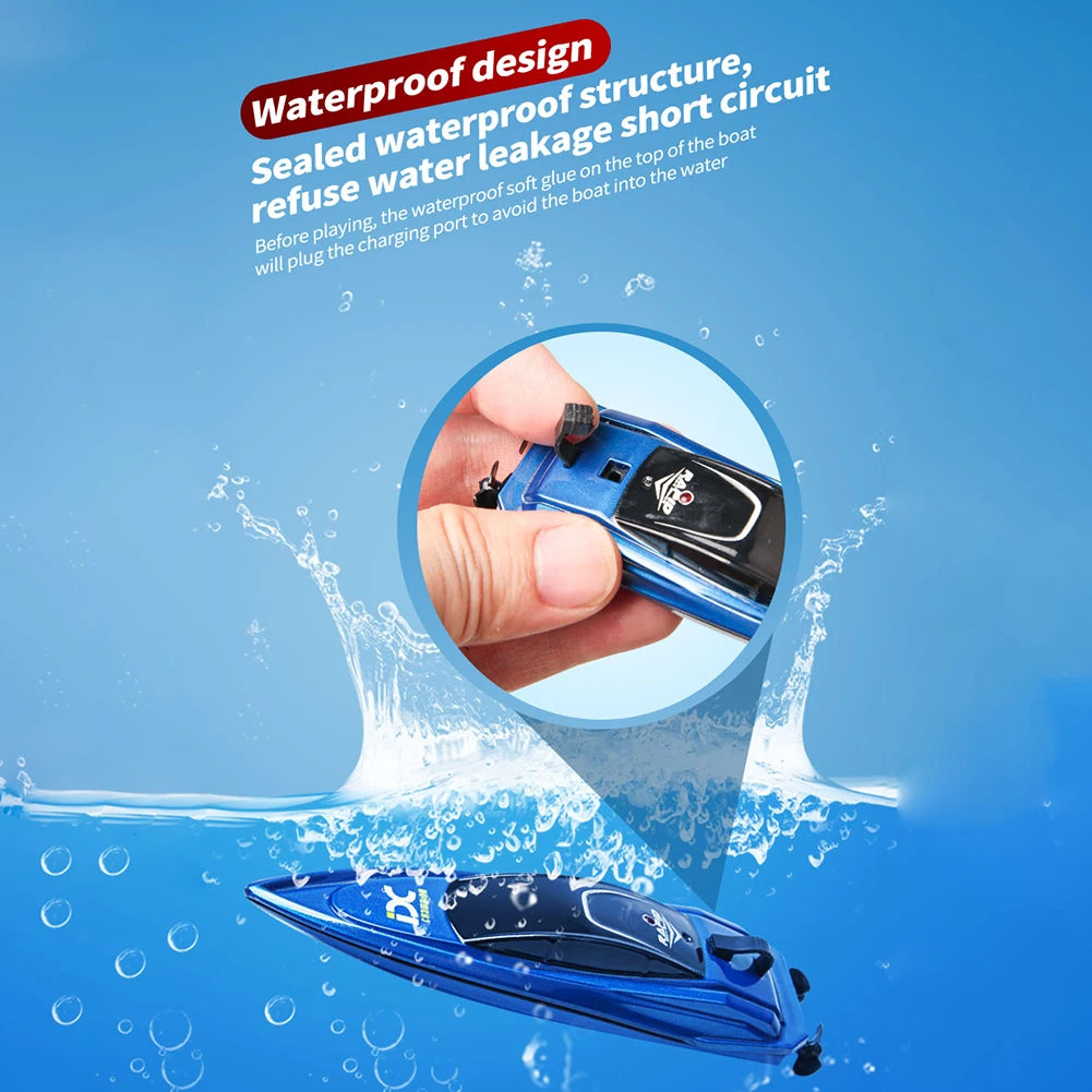 2.4GHz Electric RC Speed Boat Remote Control Watercraft Ship with LED for Kids Adults Holiday Birthday Party Gifts