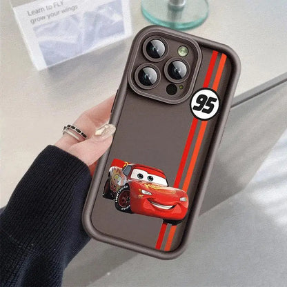 Lightning McQueen Phone Case for Apple iPhone 16 11 13 15 12 14 Pro Max 7 XR X XS 13 12 Mini 14 Plus 8 SE Silicone Cover