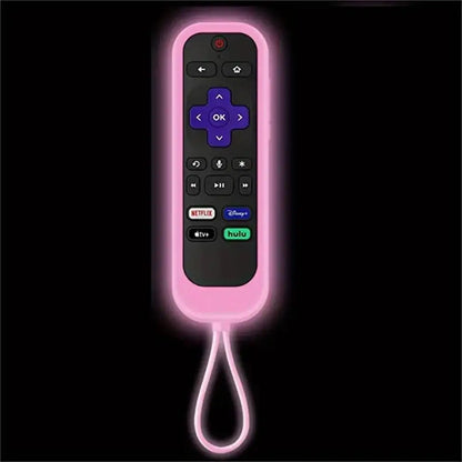 Silicone luminous remote control cover for Roku TV Remote / Roku Simple Remote / Roku Voice Remote (without Headphone Jack)