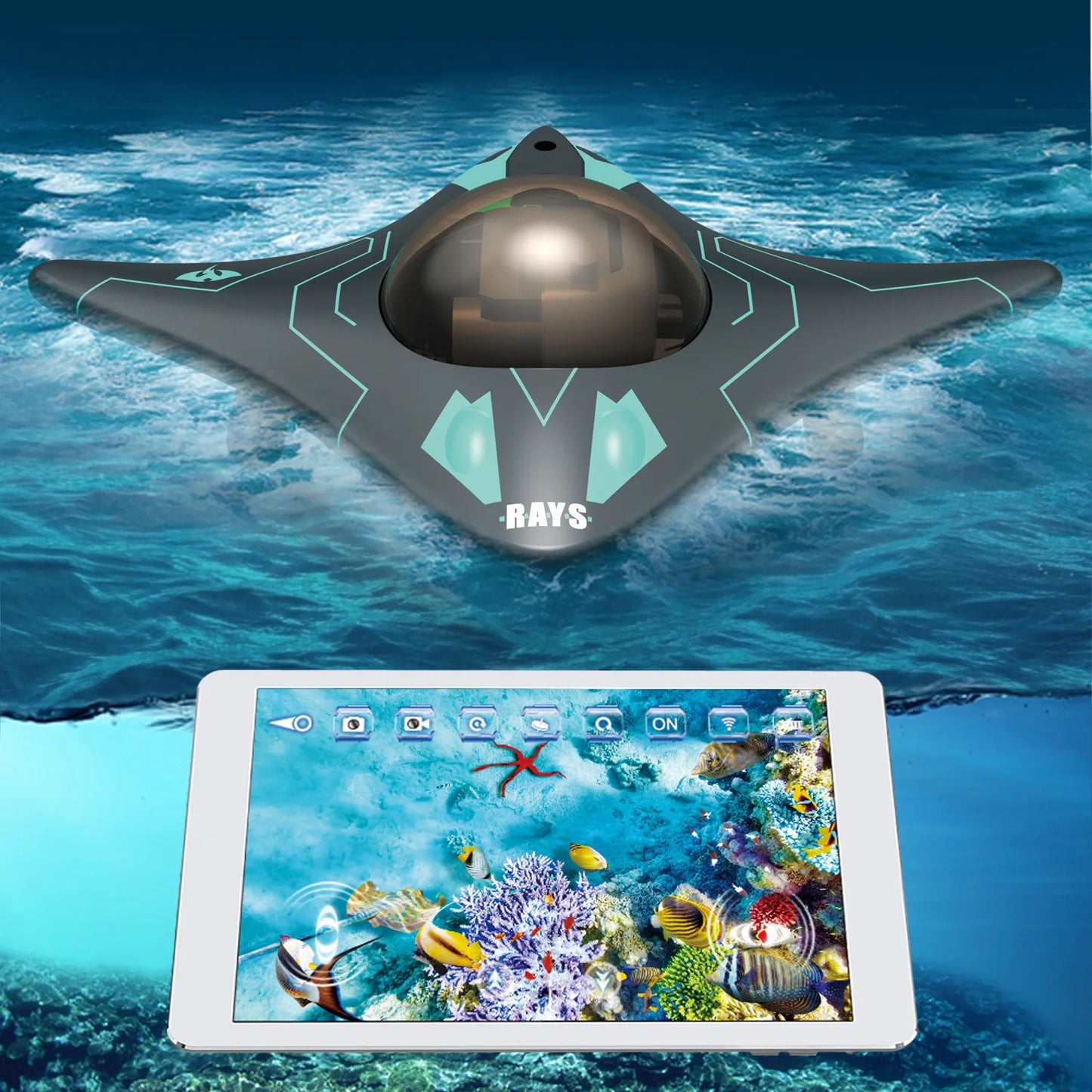 6CH Remote Controlled Boat Waterproof For Underwater Photography WiFi Mini Electric RC HD Camera Speedboat Boy Gift Toy