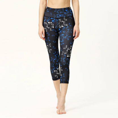 Women's High Waist Flower Yoga Pants Plus Size