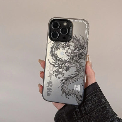 Luxury Dragon Totem Armour Case For iPhone: Anti-drop, Lens Protect, Plating Cover