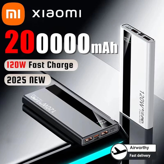 "Xiaomi 200000mAh 120W digital skärm med hög kapacitet Snabbladdning Power Bank