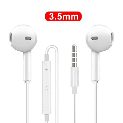 2024 Headphones For iPhone 16 Pro Max 15 14 13 12 11 Mini in-ear Earphones X XS XR 7 8 6 6S Plus Wired Headset Phone Accessories