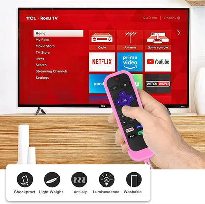 Fjärrkontrollfodral i silikon för Roku TV Remote / Roku Simple Remote / Roku Voice Remote (utan hörlursuttag)