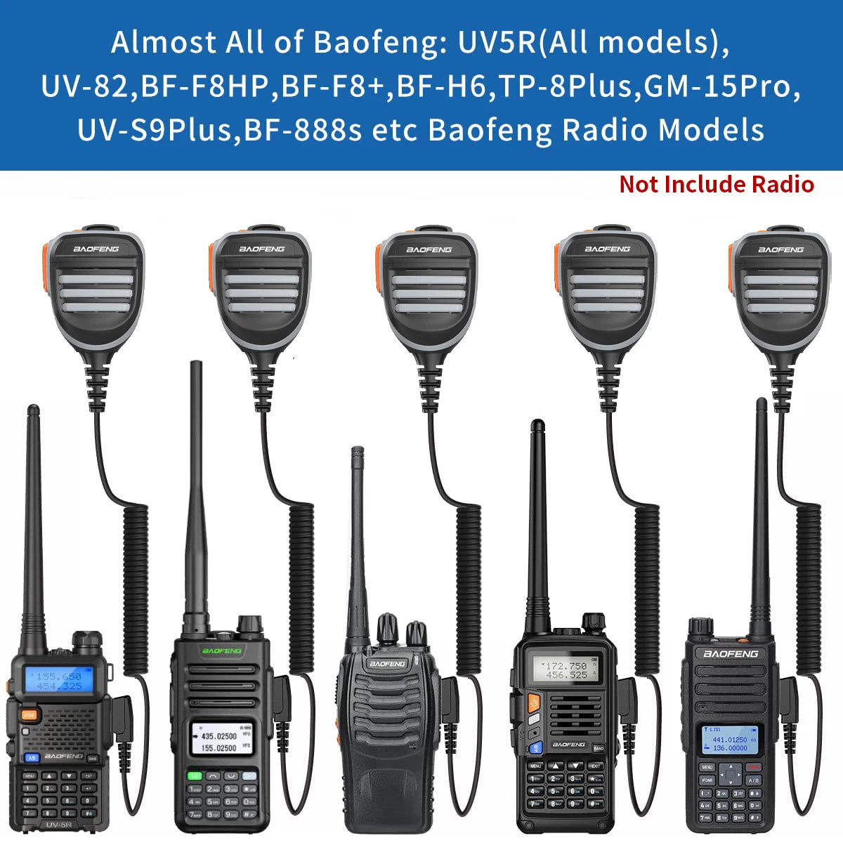 Baofeng UV K5 Microphone Speaker MIC for Baofeng UV 5R 82 888S UV 21 17 GPS UV 13 16 18 S9 Quansheng UV K5 5R Plus Walkie Talkie