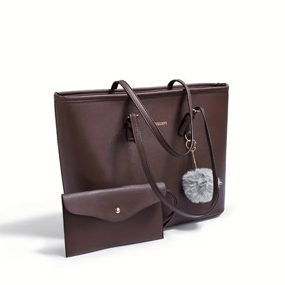 Valentine's Day Gift: PU Leather Tote and Wallet Set