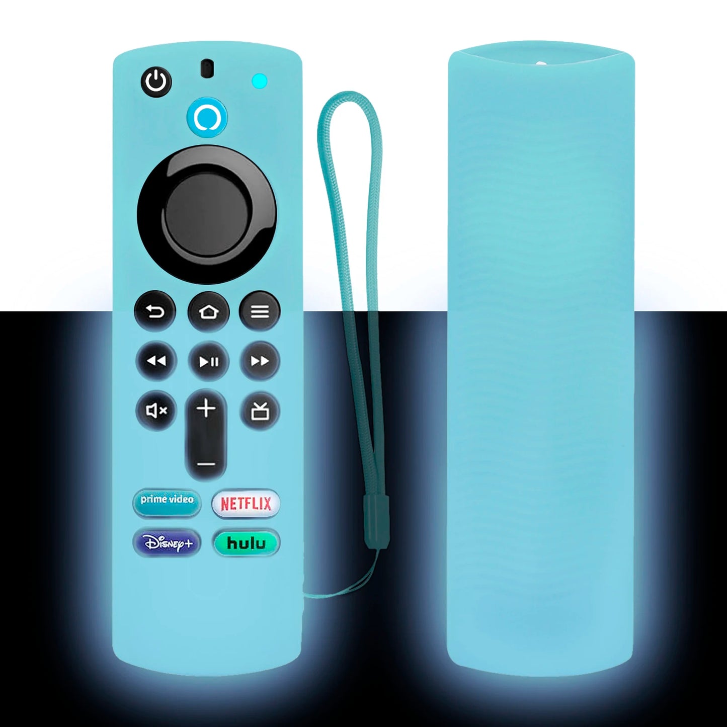 Silikonfodral Passar för Amazon ALEXA Fire Home Smart TV Remote Controll Stick 3:e generationens stötsäker halkskyddsskydd