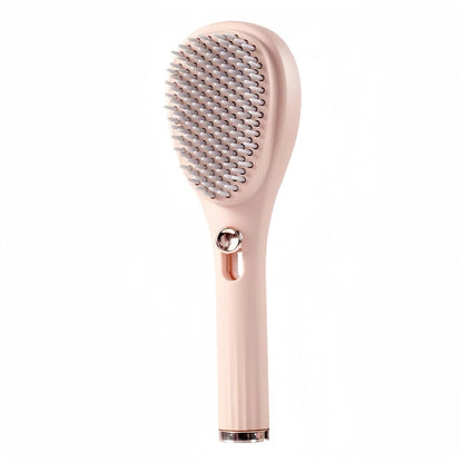 Self-Cleaning Hairbrush – Ergonomic Handle with Retractable Bristles, Anti-Static Hair Comb.