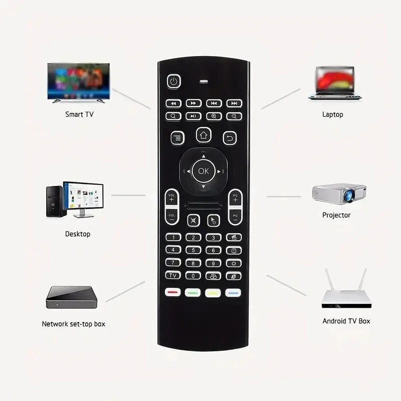 2.4GHz MX3 Air Mouse Wireless Mini Keyboard Remote Control With Multimedia Keys For Android TV Box Smart TV PC Linux Windows