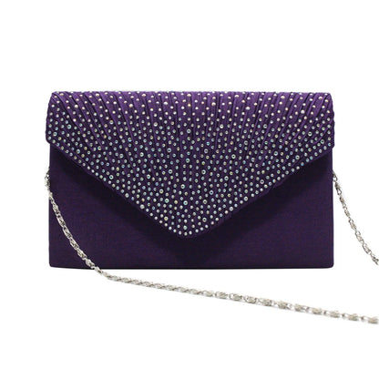 Women's Fashion Silk Belt Clutch – Elegant Evening Prom Handbag Purse.