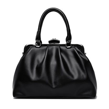 Luxury Leather Handbag: Designer, Real Leather, Leisure Tote