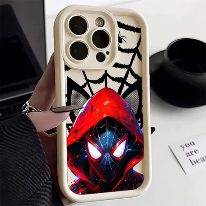 Marvel Spiderman Miles Morales Heroes Telefonfodral För iPhone 11 12 13 14 15 16 Pro Max X Fodral För iPhone 16 Plus Skyddsfodral