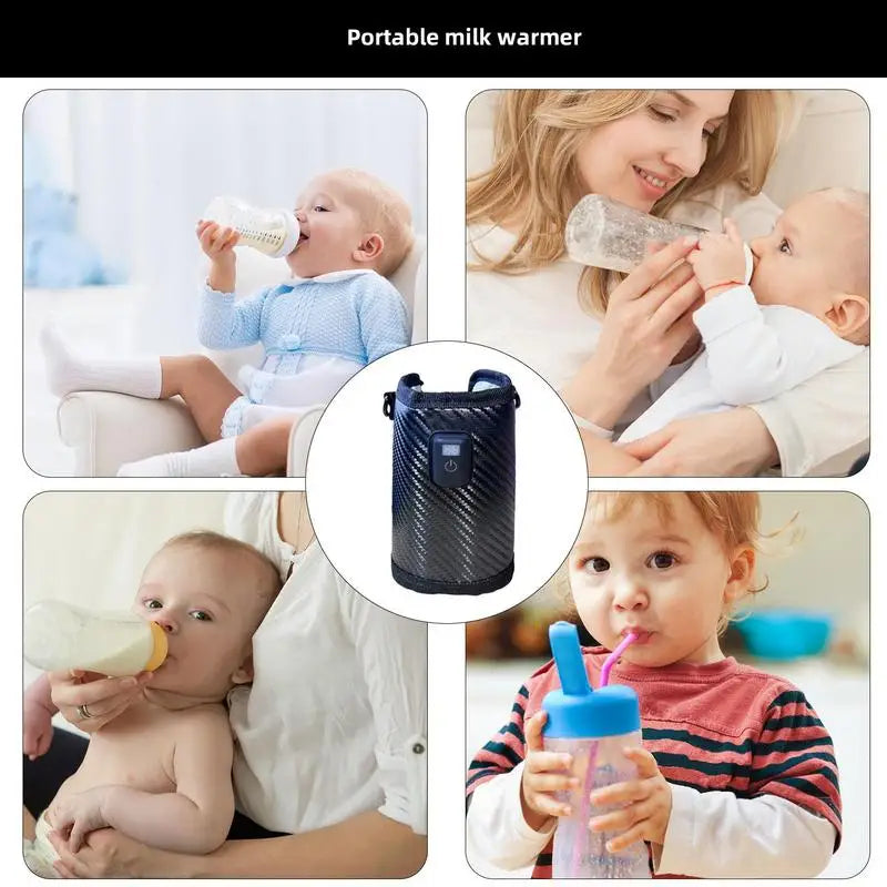 Portable Baby Bottle Warmer – Adjustable Heating Sleeve, Insulated Milk Warmer Bag