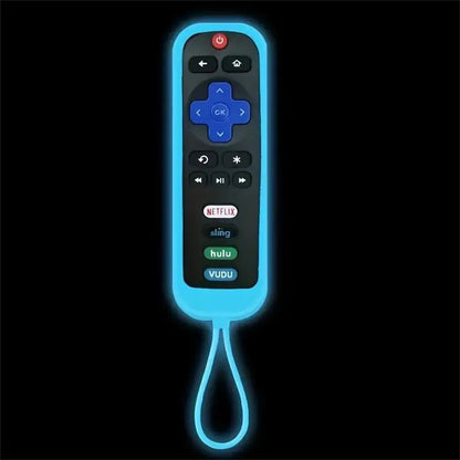 Silicone luminous remote control cover for Roku TV Remote / Roku Simple Remote / Roku Voice Remote (without Headphone Jack)