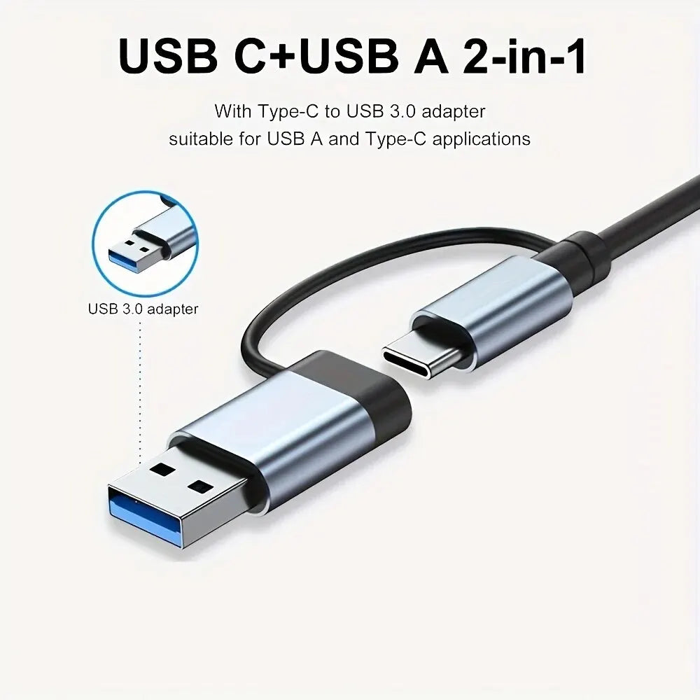 USB C Hub USB Hub 3.0, VIENON Aluminium 7 in 1 USB Extender, USB Splitter med 1 X USB 3.0, 4 X USB 2.0 och 2 X USB C-portar